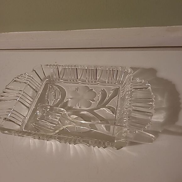 Vintage Cyrstal Relish Tray and Server - Picture 1 of 8
